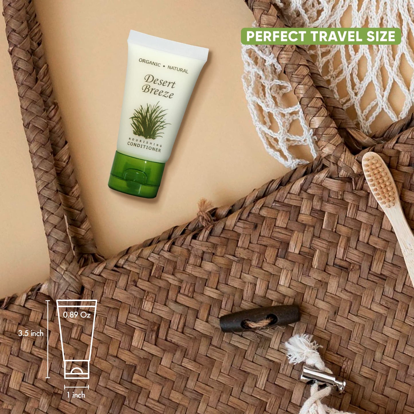 Travel Size Hotel Conditioner 20 Count 1 oz Bottles Guest Amenities for Vacation Rentals and Short Term Rentals Paraben Free Green Tea Lemongrass Beauty & Personal Care Desert Breeze