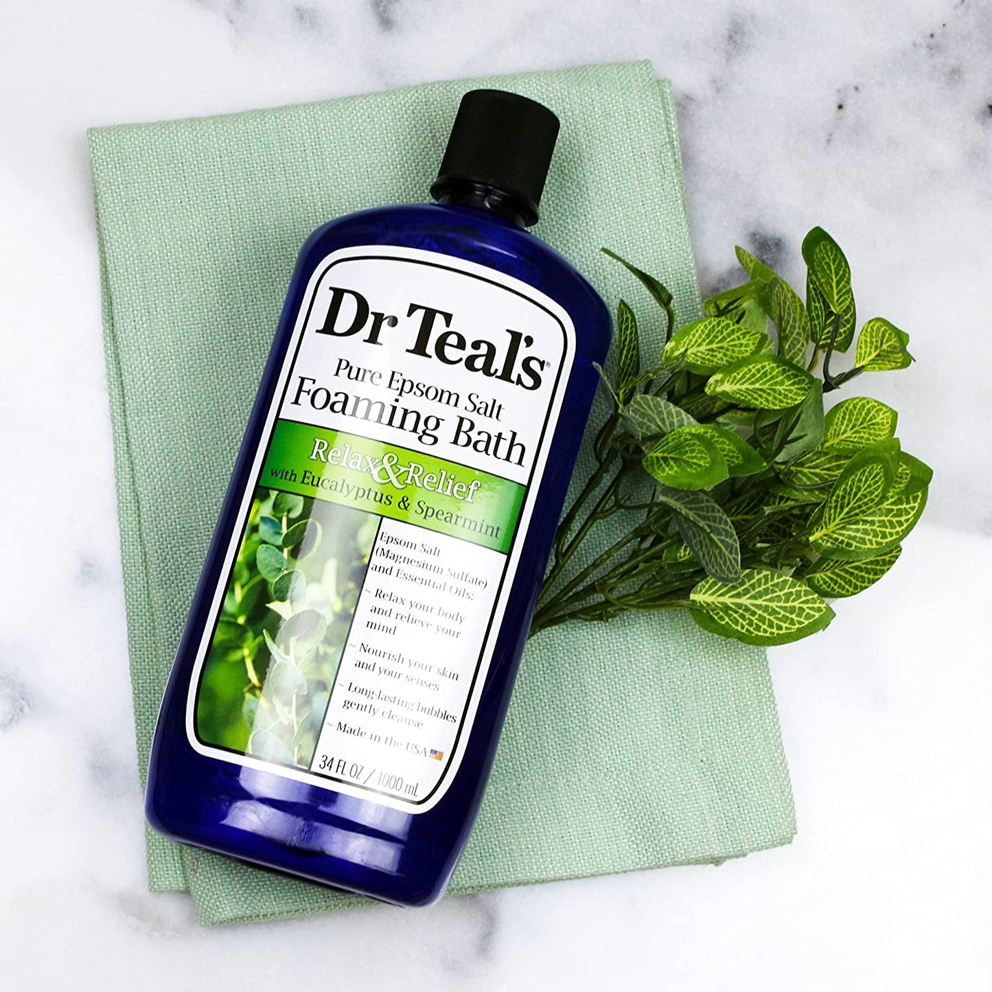 Dr. Teals Eucalyptus & Spearmint Foaming Bath Gift Set (2 Pack, 68oz Total) - Essential Oils with Pure Epsom Salt Nourish & Hydrate Skin - Relax Beauty and Personal Care Dr Teal's