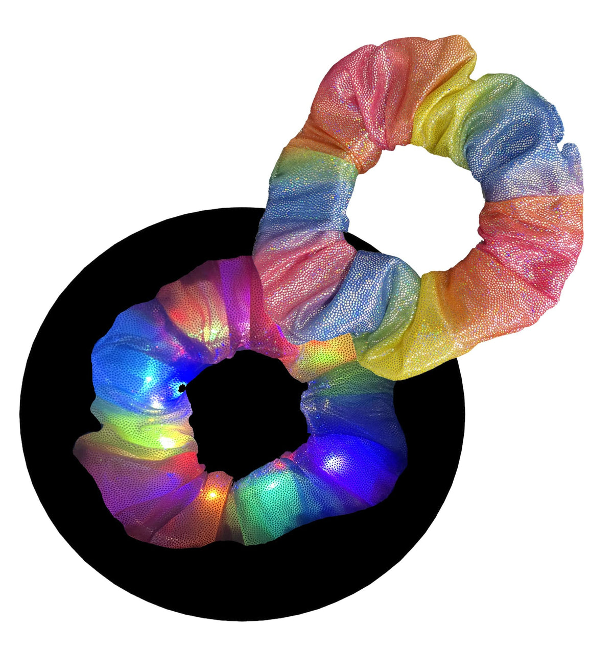 Light Up LED Scrunchie (rainbow)