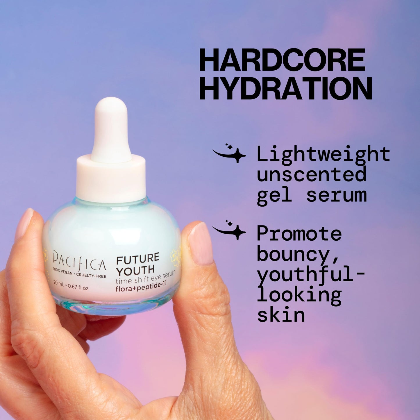 Pacifica Future Youth Time Shift Eye Serum - Peptide Eye Serum for Fine Lines & Dark Circles, Lifting & Firming Under Eye Treatment w/Flora + Beauty & Personal Care Pacifica