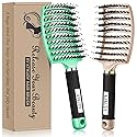 KTKUDY Detangling Brush Getting Knots Out without Pain - Boar Bristles HairBrush Make Hair Shiny & Healthier Vented Detangler Brush for Women Men Kids Beauty & Personal Care KTKUDY