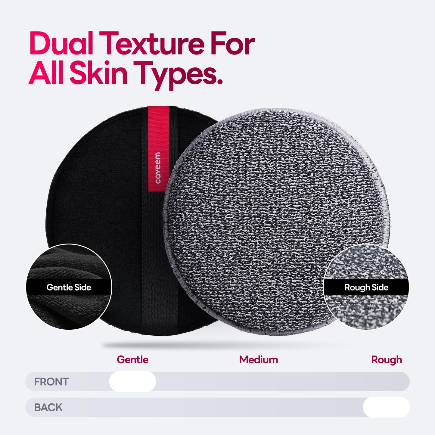 Caveem Exfoliating Body Scrubber, Bath and Body Scrub Buffer, Body Exfoliator for Remove Dead Skin, Gentle and Rough Lightweight Sponge for Shower (2 Beauty and Personal Care CAVEEM