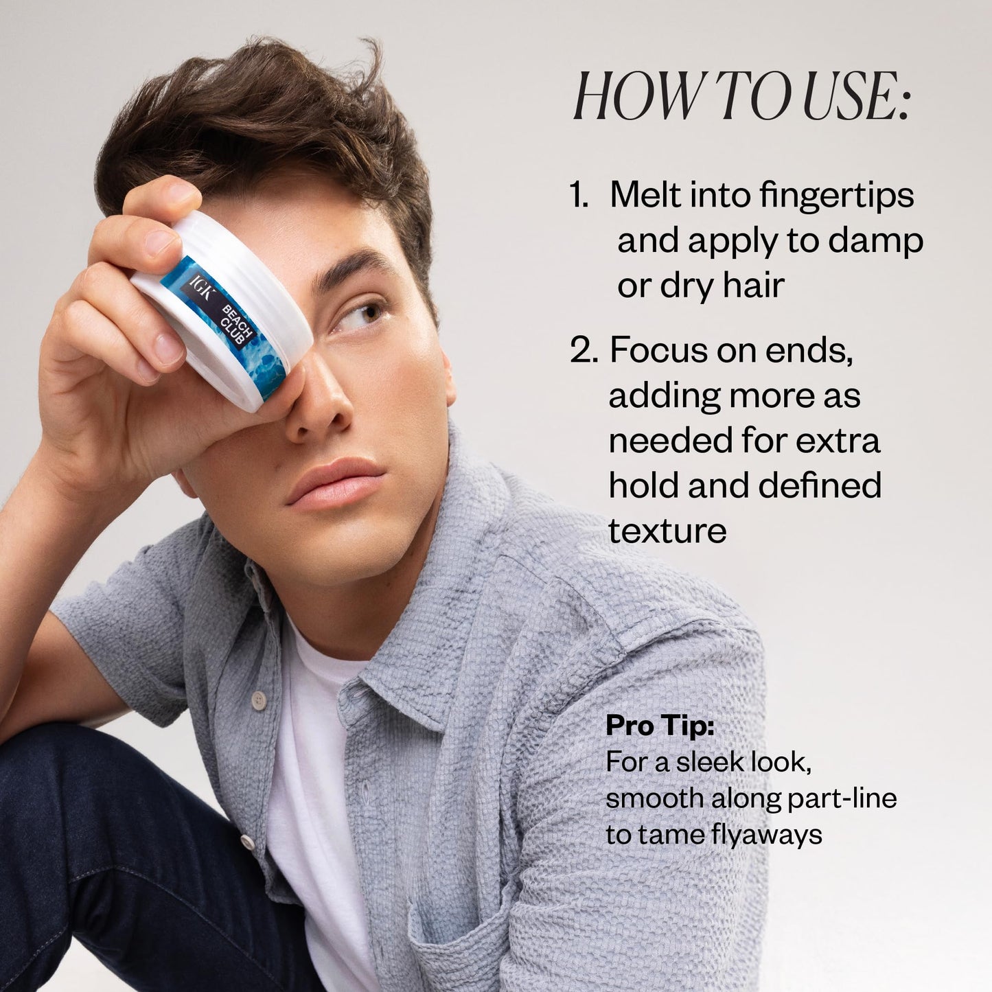 IGK BEACH CLUB Soft Texture Paste | Touchable + Non-Sticky + Hold | Vegan + Cruelty Free | 2 Oz Beauty & Personal Care IGK