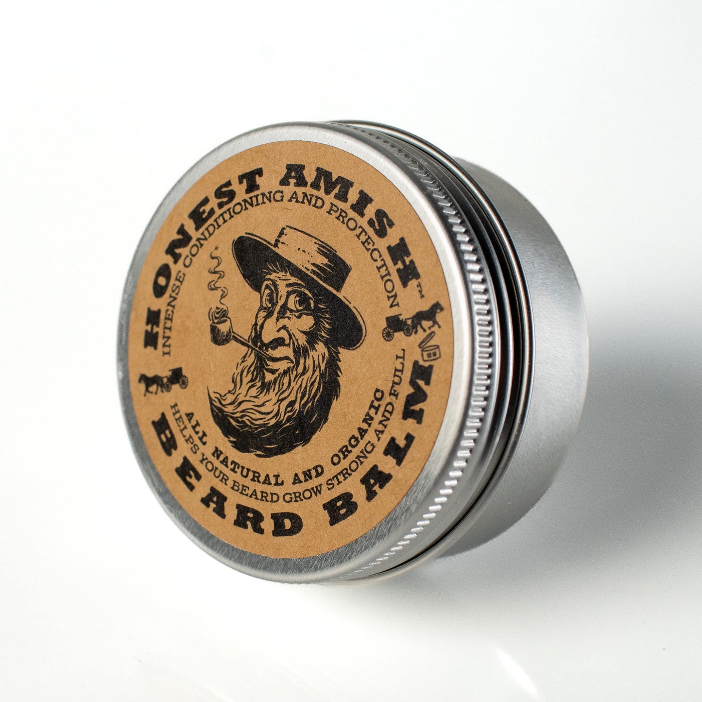Honest Amish Beard Balm Leave-in Conditioner - Made with only Natural and Organic Ingredients - 2 Ounce Tin Beauty & Personal Care Honest Amish