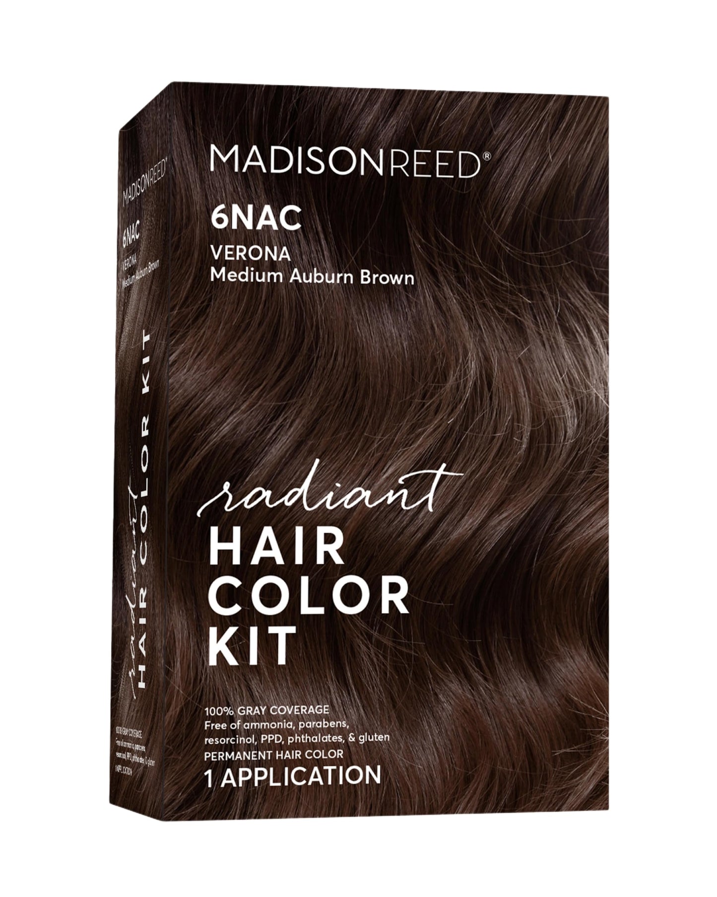 Madison Reed Radiant Hair Color Kit - 6NAC Medium Chocolate Brown with Copper-Auburn Undertones (Verona), Dimensional Gray Hair Blending Permanent Beauty & Personal Care Madison Reed