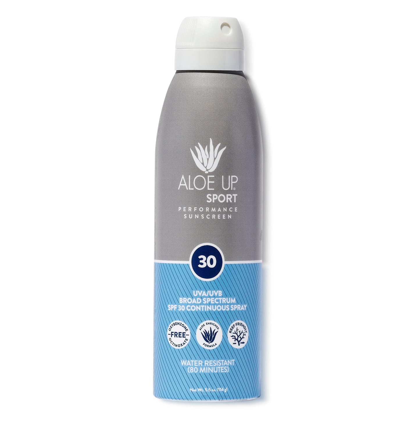Aloe Up Sport Continuous Spray Sunscreen SPF 30 - Broad Spectrum UVA/UVB Sunscreen Protector for Face and Body - With Aloe Vera Gel - Fast Absorbing Beauty & Personal Care ALOE UP