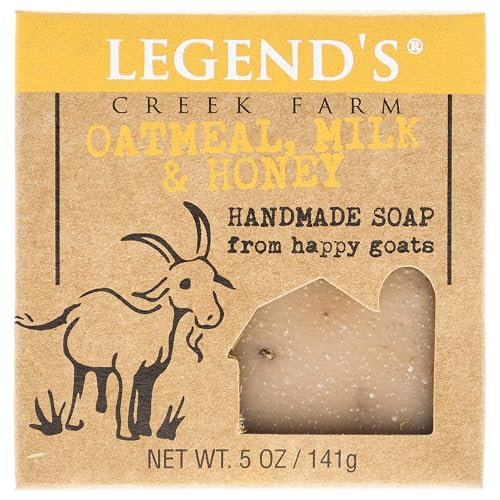 Legend's Creek Farm Goat Milk Soap - Cleansing Moisturizing Bar for Hands and Body - 5 Oz Creamy Lather, Nourishing, Gentle Natural Soap for Sensitive Beauty & Personal Care Legend's Creek