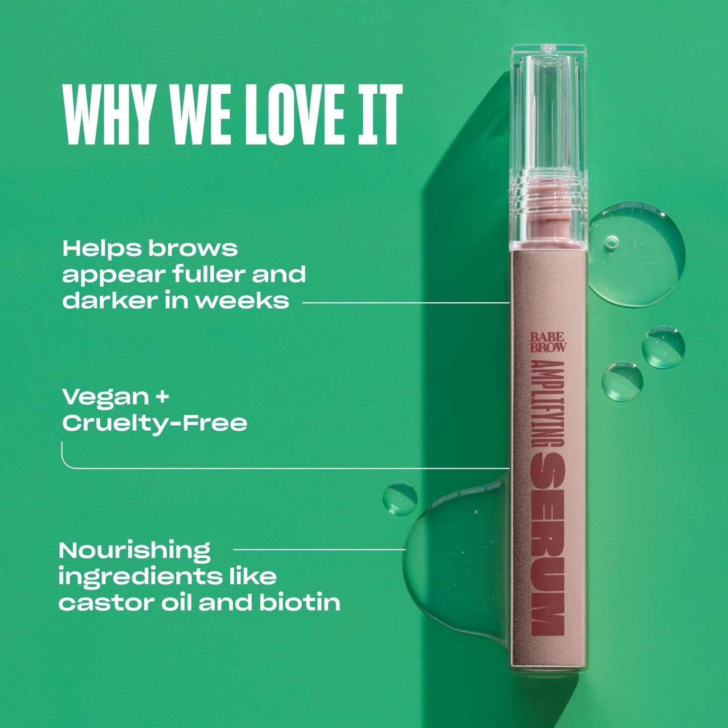 Babe Original Brow Serum For Thicker Looking Eyebrows - Brow Serum with Peptides, Castor Oil, Biotin, Repairing Amino Acids | 3mL size Beauty & Personal Care BABE ORIGINAL