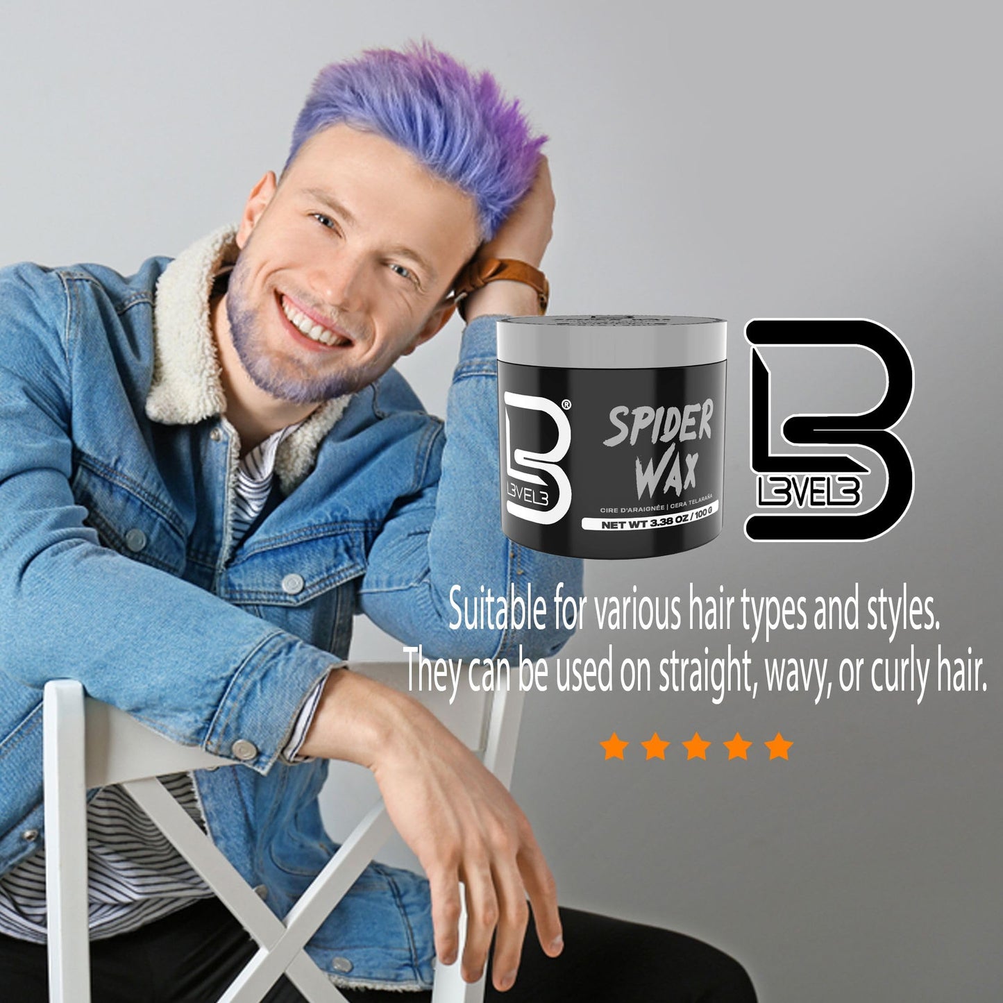 L3 Level 3 Spider Wax - Long Lasting and Strong Hold Improve Your Hair Volume and Texture Beauty & Personal Care L3