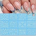 24 Sheets Christmas Nail Stickers Snowflake Nail Art Water Decals Transfer Nail Supplies Snowflake Angel Bell Elk Design Nail Tattoo Stickers Beauty & Personal Care SHANPIN