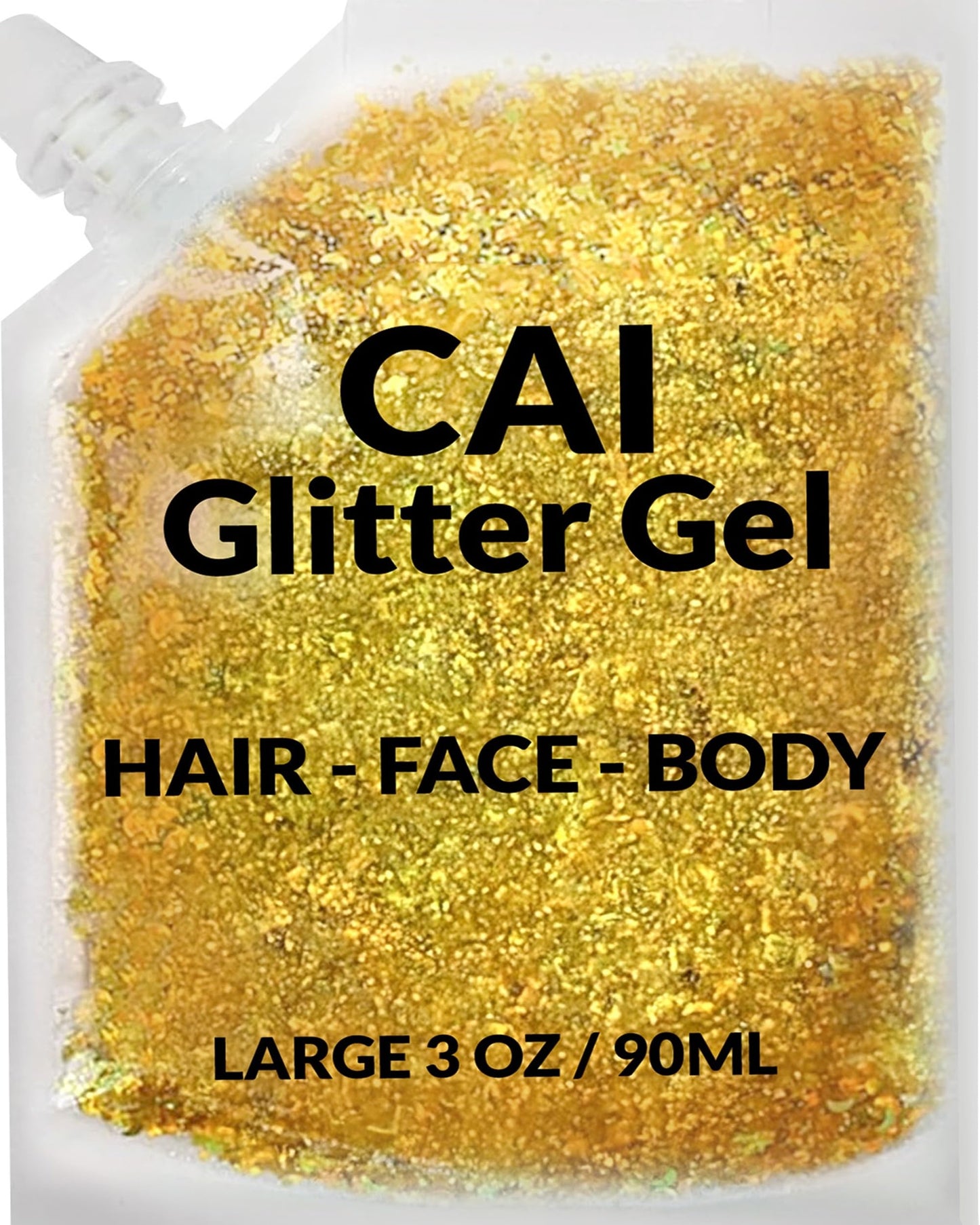 Face, Body & Hair Glitter Gel - Halloween Glitter for Kids and Women - 3 Oz Cosmetic-Grade Gel w/Moon & Stars for Festivals & Halloween Party, Easy Beauty & Personal Care CAI BEAUTY NYC