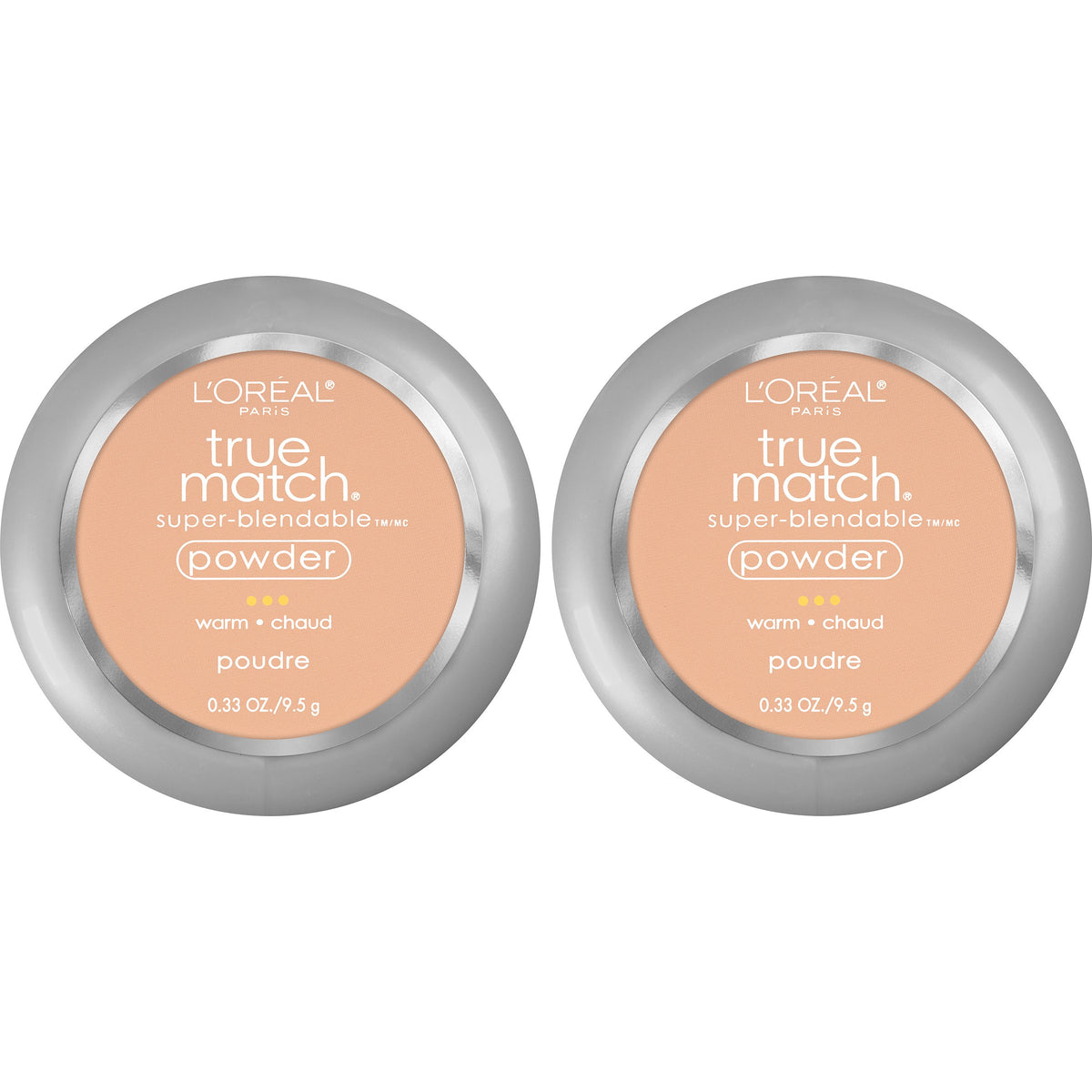 L'Oreal Paris Cosmetics True Match Super-Blendable Powder, Sand Beige, 2 Count
