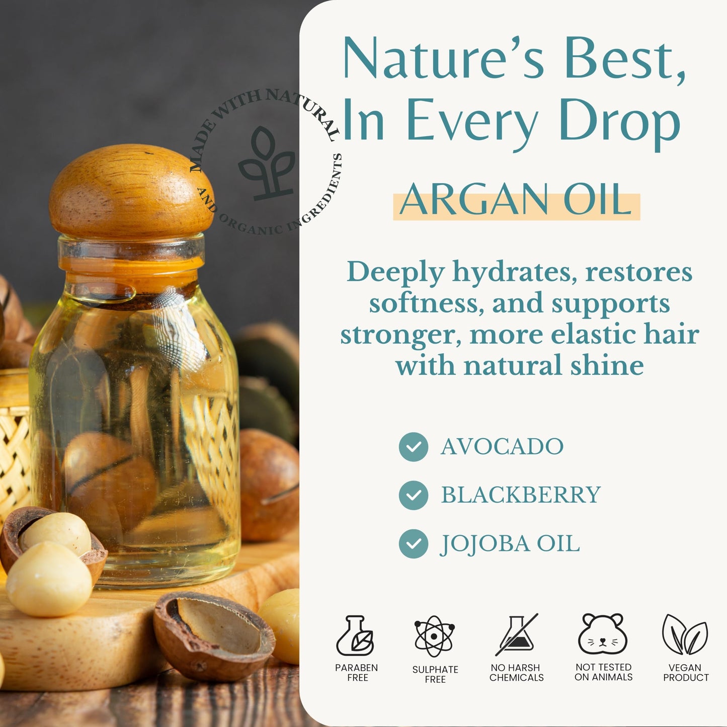 Edenika Botanicals Argan Oil Shampoo and Conditioner Set with Biotin, Repairs Dry & Damaged Hair, Deeply Hydrating & Nourishing, Women & Men Beauty & Personal Care EDENIKA BOTANICALS