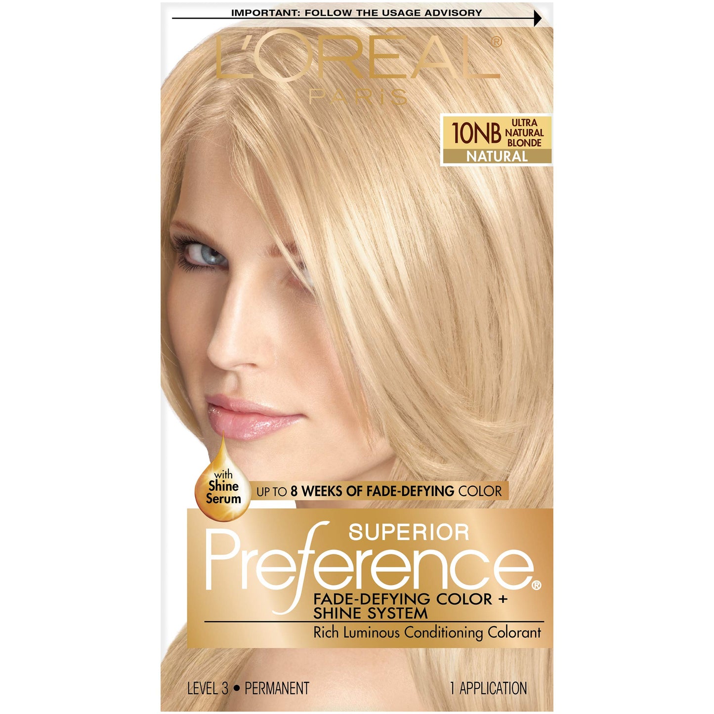 L'Oreal Paris Superior Preference Fade-Defying Color + Shine System, 10NB Ultra Natural Blonde(Packaging May Vary) Beauty & Personal Care L'Oreal Paris