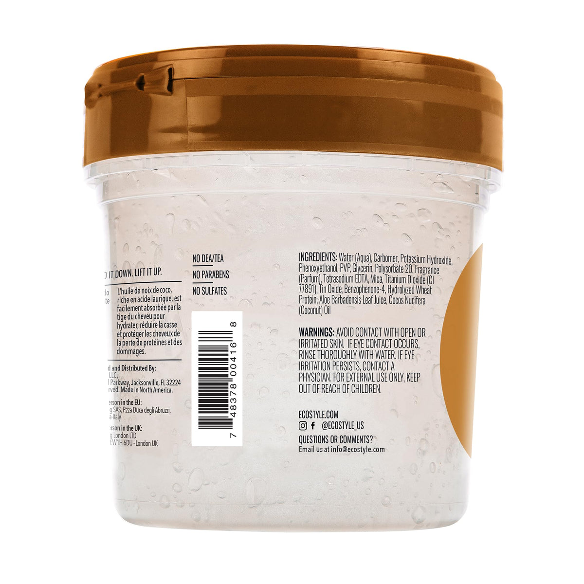 Ecoco Eco Style Gel - Coconut Oil - Adds Luster And Moisturizes Hair - Weightless Styling And Superior Hold - Prevents Breakage And Split Ends Beauty & Personal Care Eco Style
