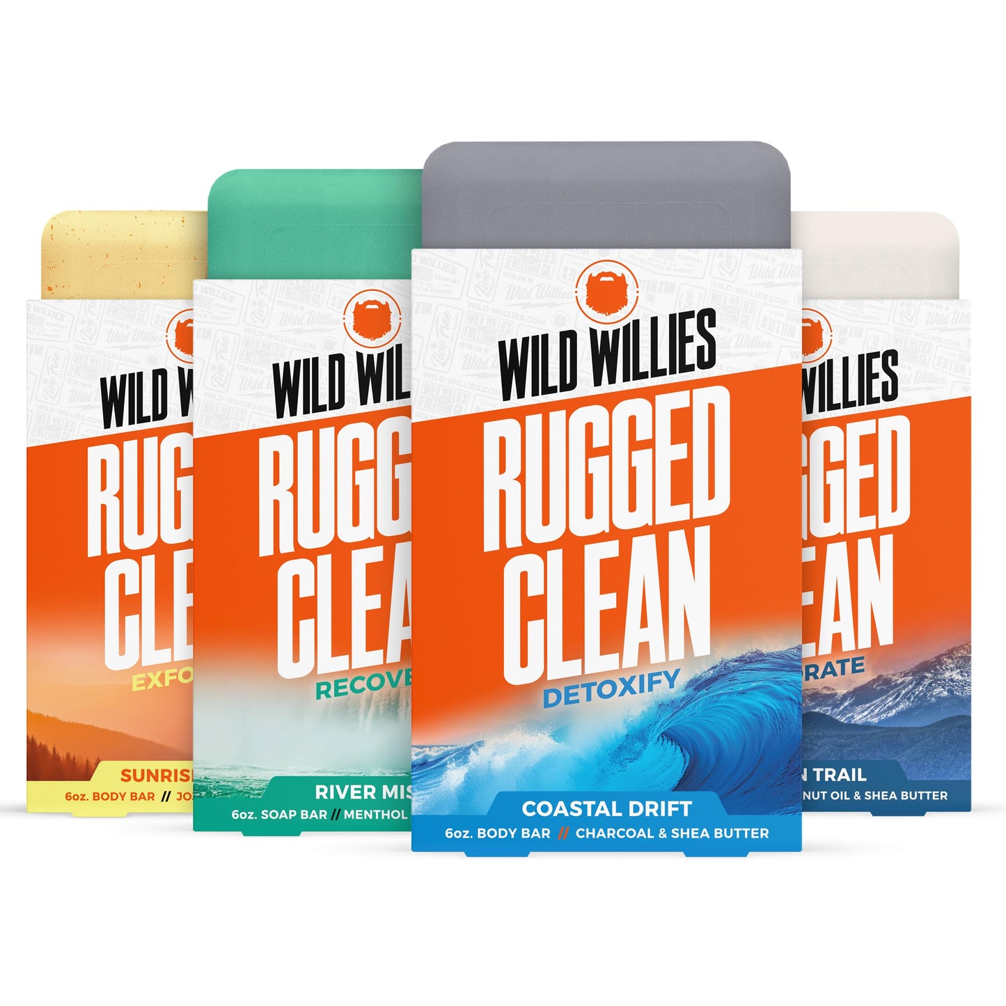 Wild Willies Moisturizing Mens Bar Soap - Bath Soaps with Shea Butter for Odor Protection - Natural Body Bar for Men - Variety Pack, 4 Pack Beauty & Personal Care Wild Willies