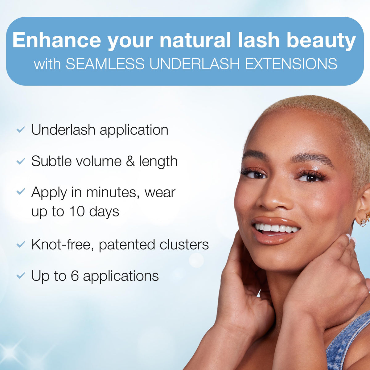 Ardell Seamless Under DIY Lash Extensions Kit Naked Style - Natural Lash Clusters Kit Wispy, Eyelash Clusters, 36 Individual Lashes, Cluster Eyelash
