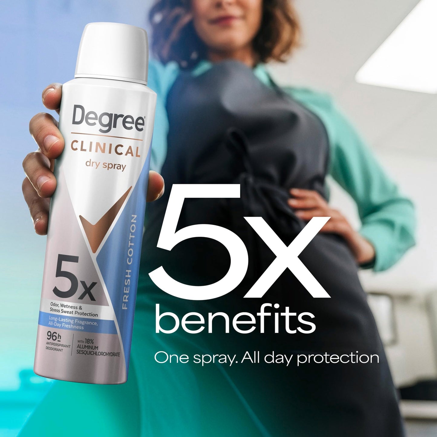 Degree dry spray for 96 Hour sweat and odor protection Fresh Cotton 5X protection 3.8oz Beauty and Personal Care Degree