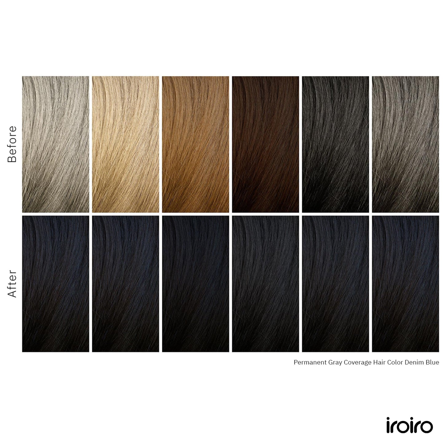 iroiro Permanent Gray Coverage Hair Color (Denim Blue, 4.72 oz) Beauty & Personal Care iroiro