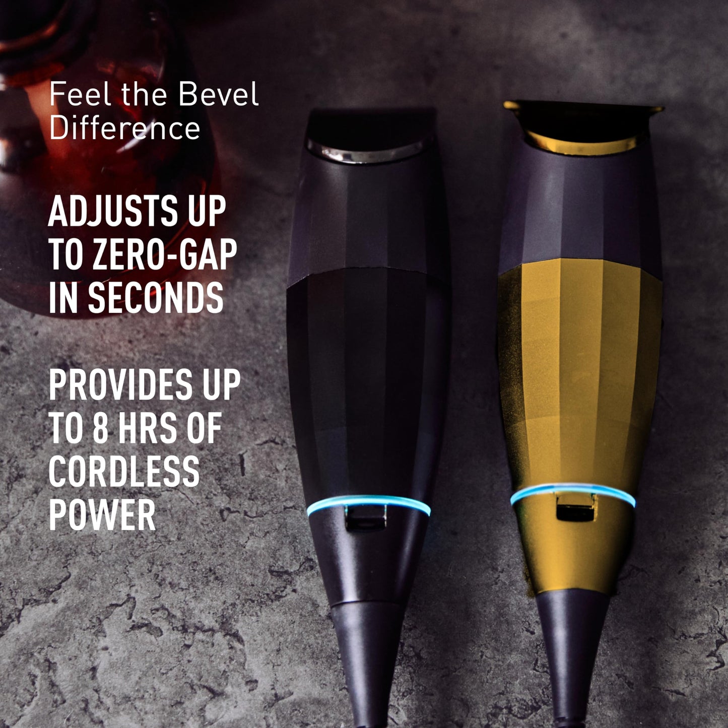 Bevel Beard Trimmer for Men - Gold Edition Cordless Trimmer, 8 Hour Rechargeable Battery Life, Tool Free Adjustable Zero Gapped Blade, Barber Beauty and Personal Care Bevel