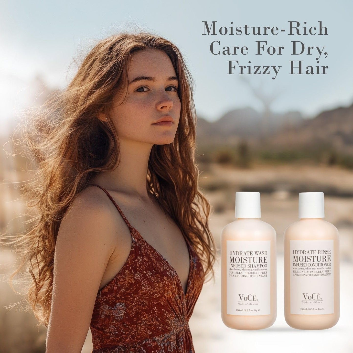 VoCÊ Hydrate Shampoo & Conditioner Bundle | Moisture-Infused Hydrating Wash & Rinse Duo for Dry, Frizzy Hair with Shea Butter, White Tea & Vanilla Beauty & Personal Care VOCE HAIRCARE