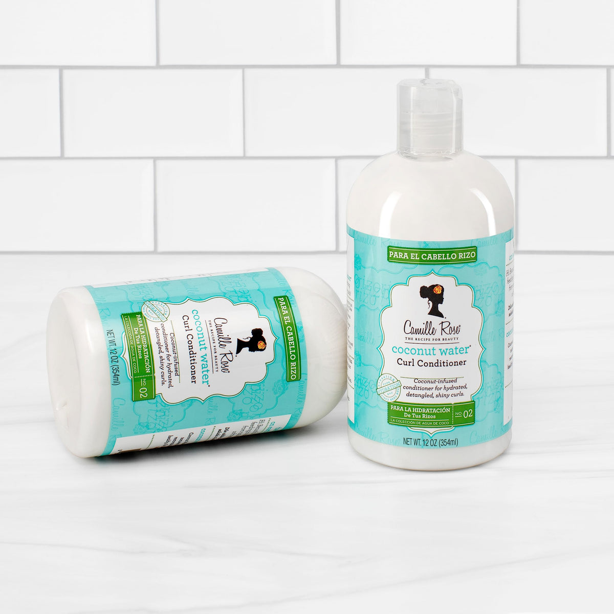 Camille Rose Coconut Water Curl Conditioner - Hydrating Conditioner for Curly Hair, Detangler, Frizz Control, 12 Fl Oz