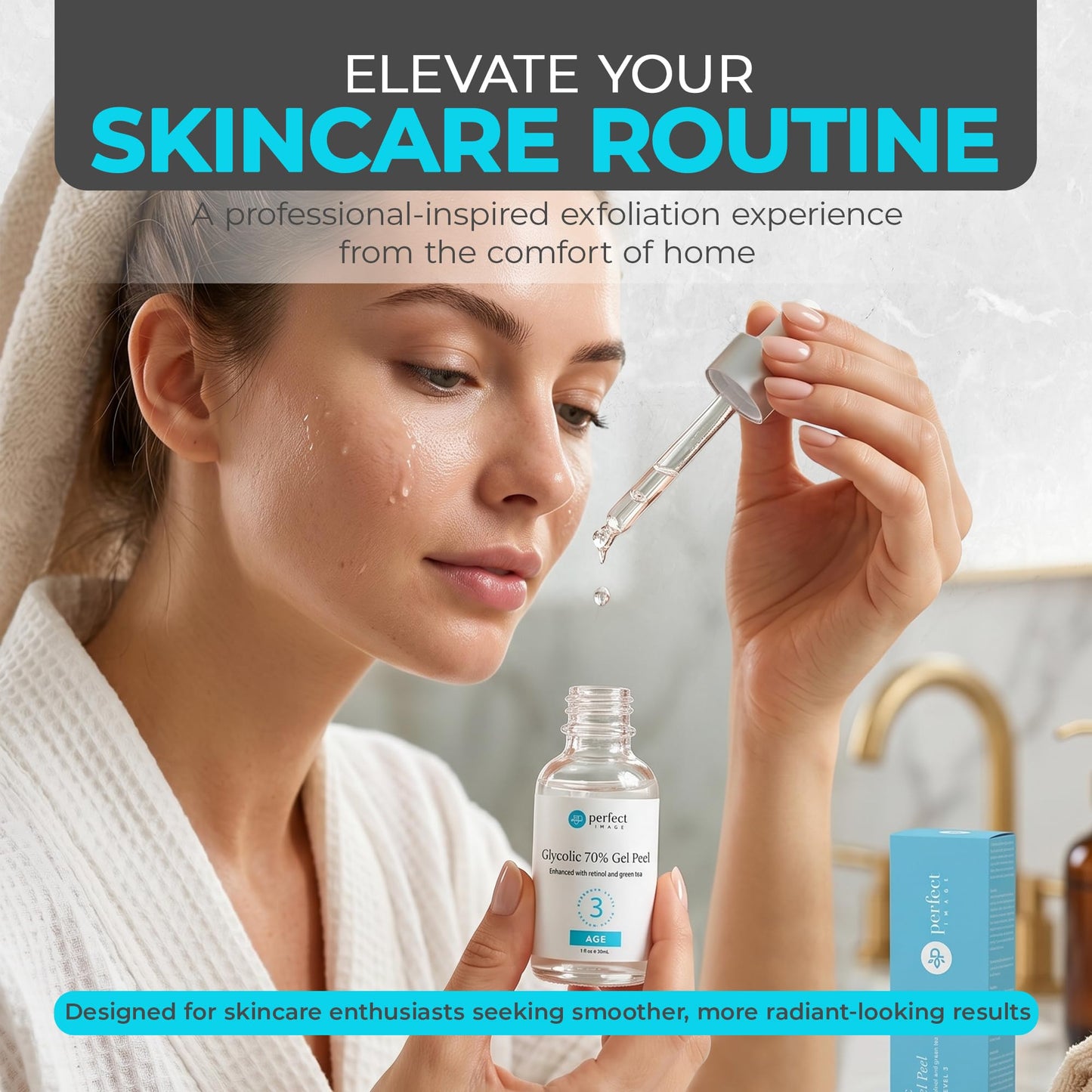 Glycolic Gel Peel - Enhanced with Retinol and Green Tea Extract (70% Strength) Beauty & Personal Care Perfect Image