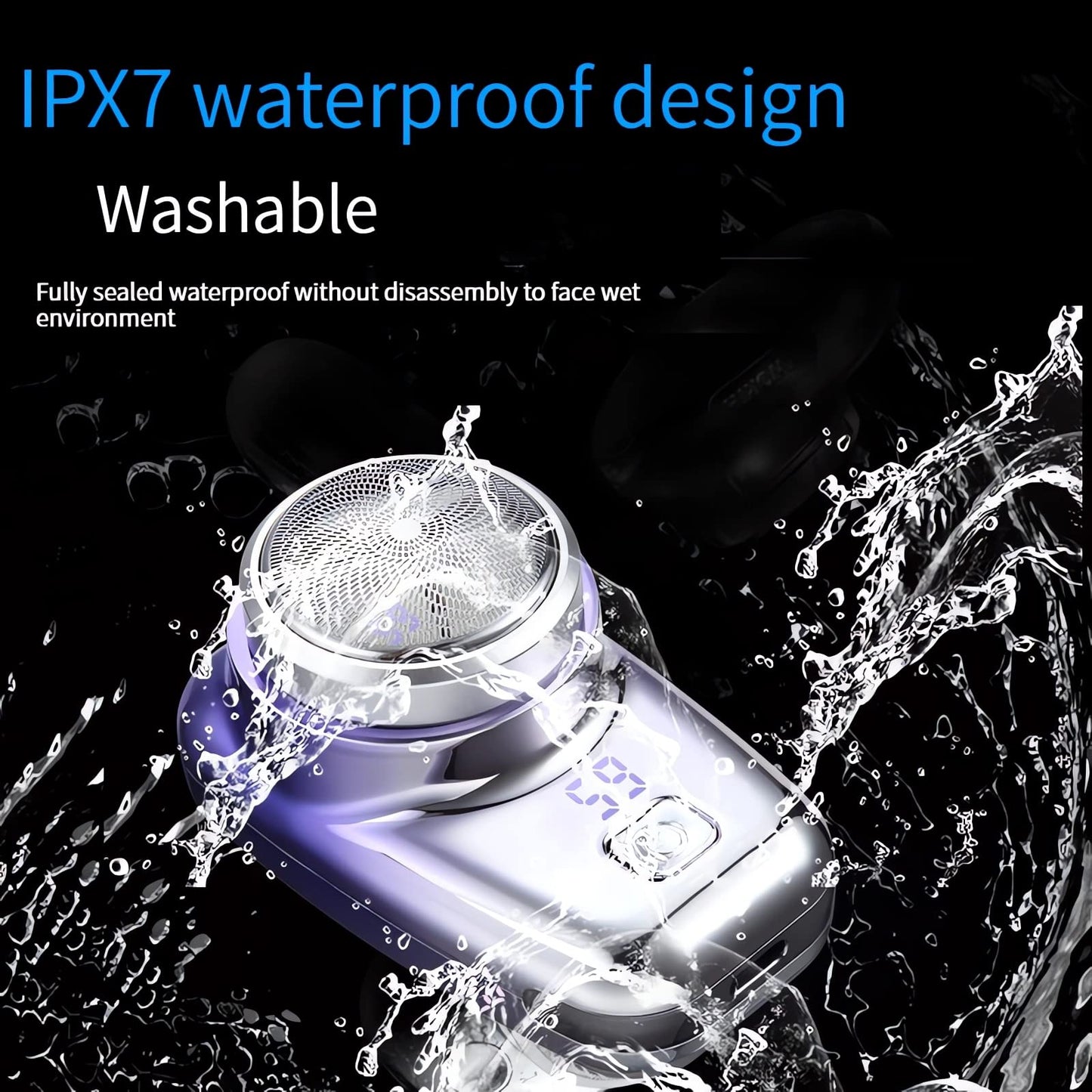 Mini Portable Electric Shaver - Wet & Dry Razor, Perfect for Home, Car, Travel Beauty and Personal Care JQSTY