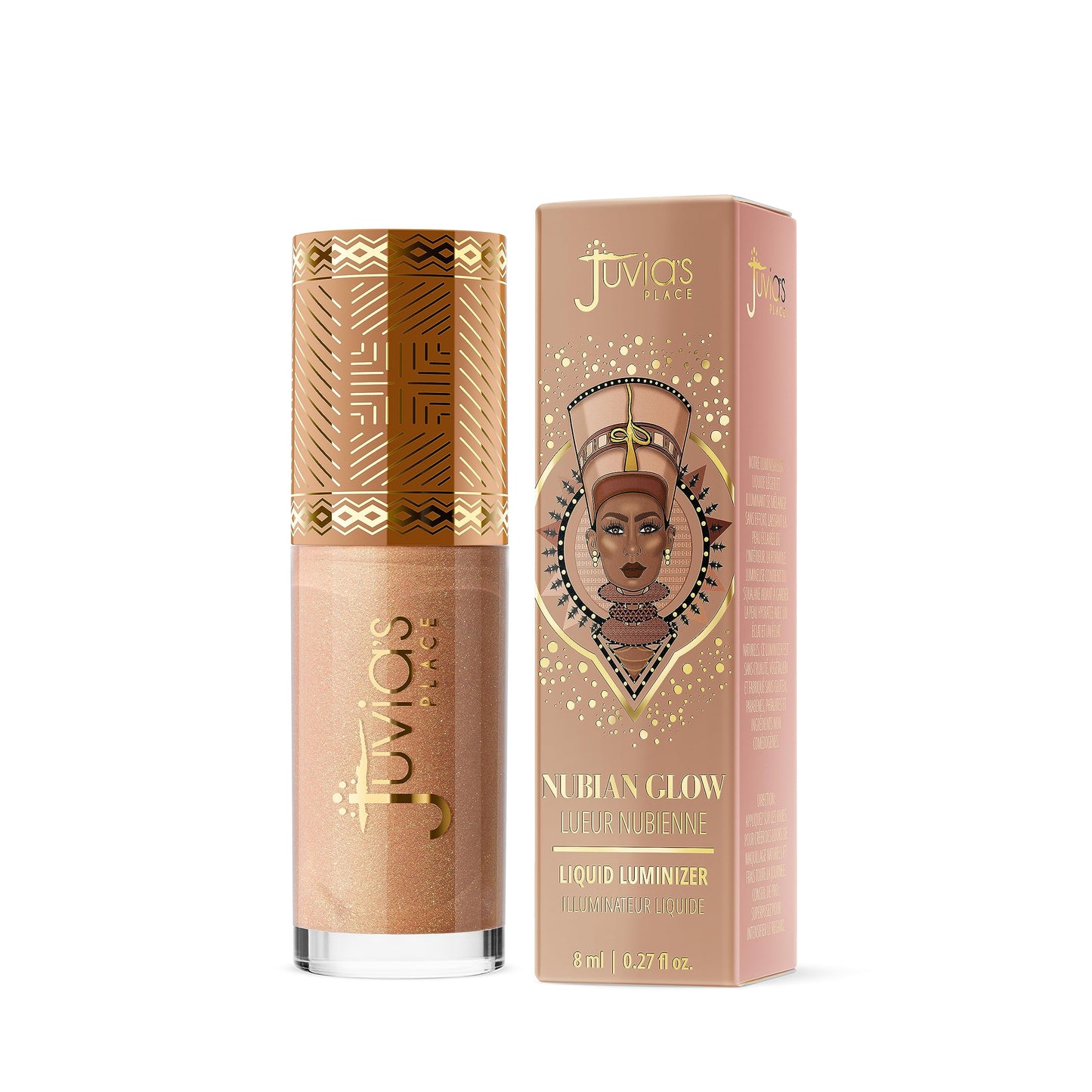 Juvia's Place Nubian Glow Liquid Luminizer Egyptian Glow - Radiant Highlighter Makeup Glowy Tint Daily Dewy Luminous Beauty Creamy Bronzing Skincare Beauty & Personal Care Juvia's Place