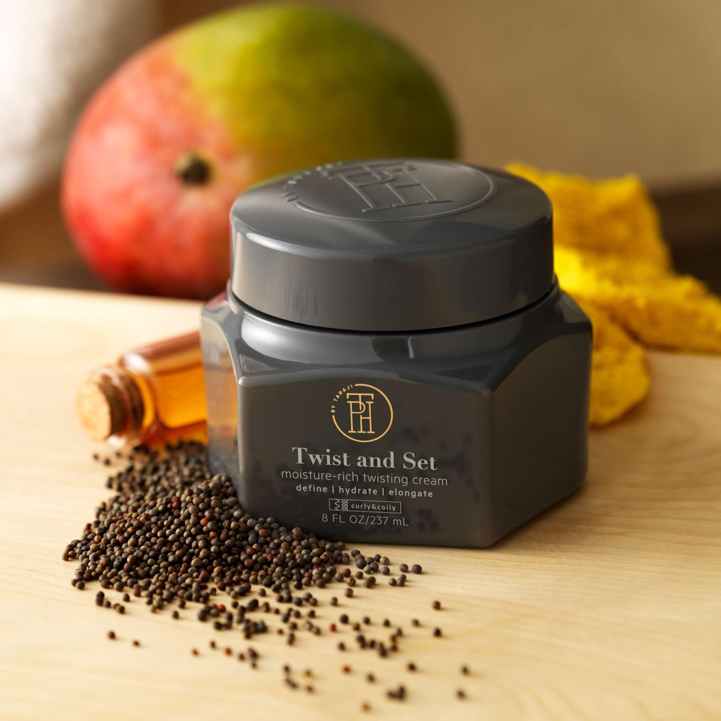 TPH BY TARAJI Twist and Set Twisting Creme & Defining Curl Cream for Curly & Coily Hair with Shea Butter, Mango Seed Butter, & Pequi Oil | Sulfate Beauty & Personal Care TPH by Taraji