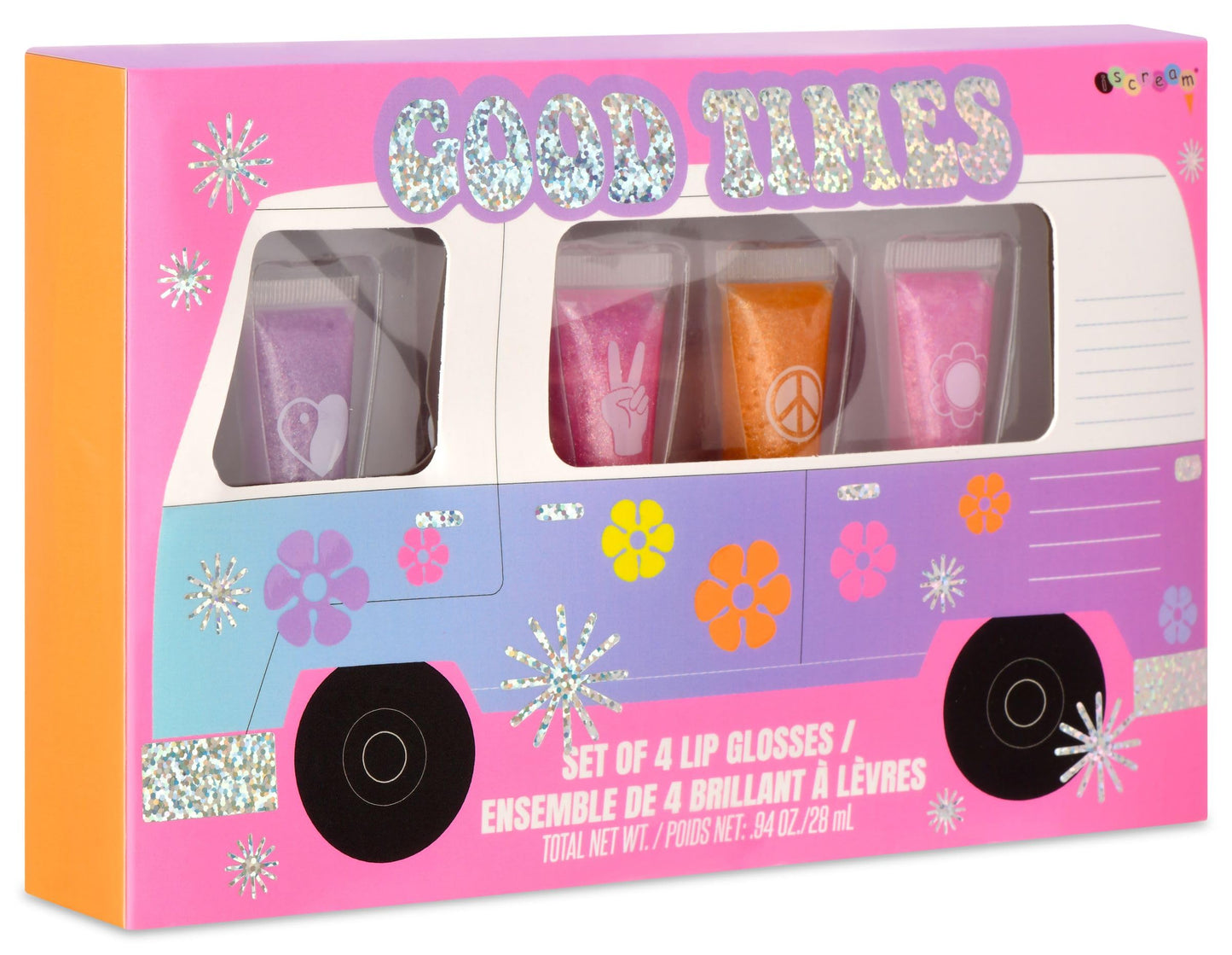 iscream Good Times 4-piece Glittery Berry Scented Classic Tube Lip Gloss Boxed Set Beauty & Personal Care iscream