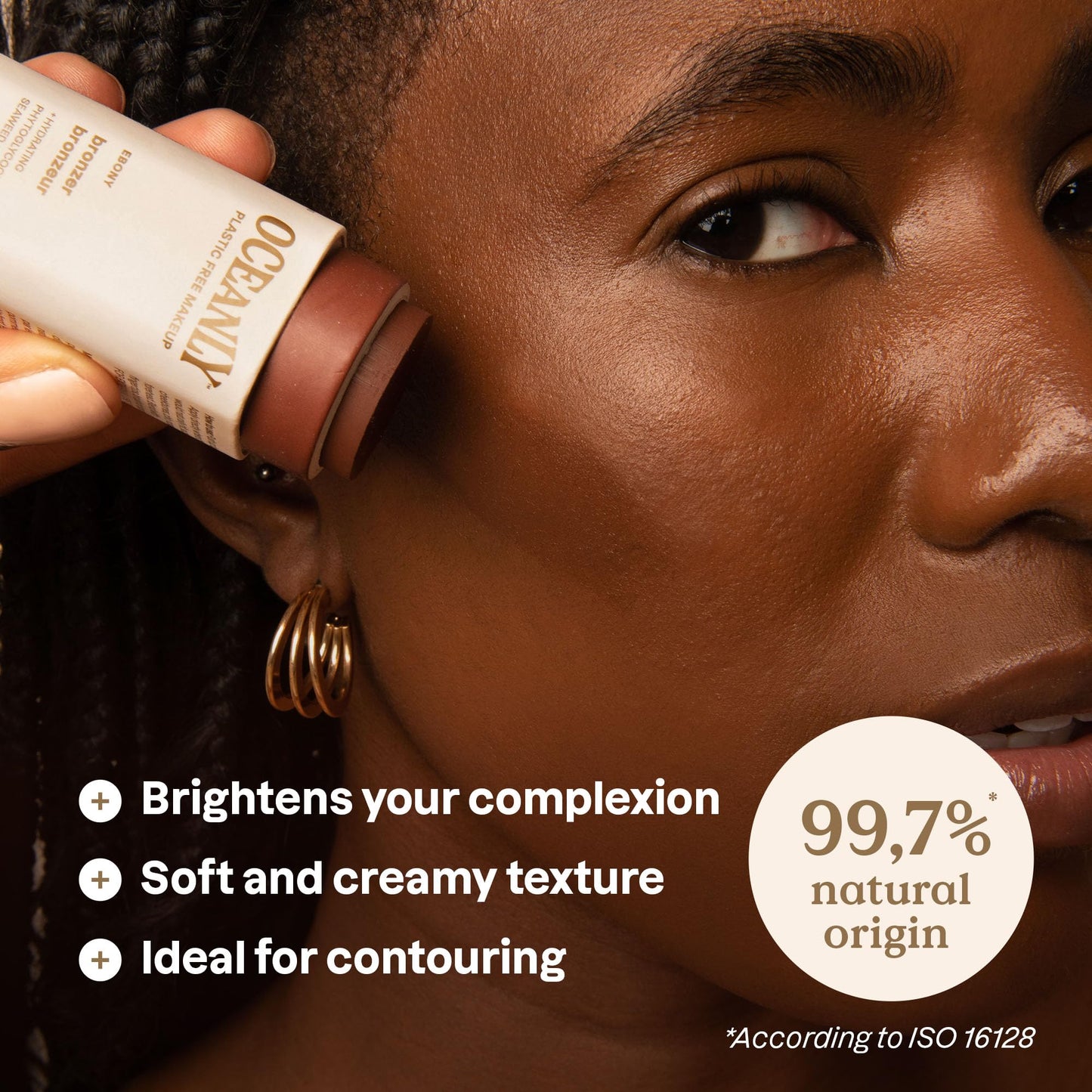 ATTITUDE Oceanly Plastic-Free Lightweight Bronzer Stick, Titanium Dioxide-Free, EWG Verified, Vegan & Cruelty-free Makeup, Ebony, 0.3 Ounces Beauty & Personal Care ATTITUDE