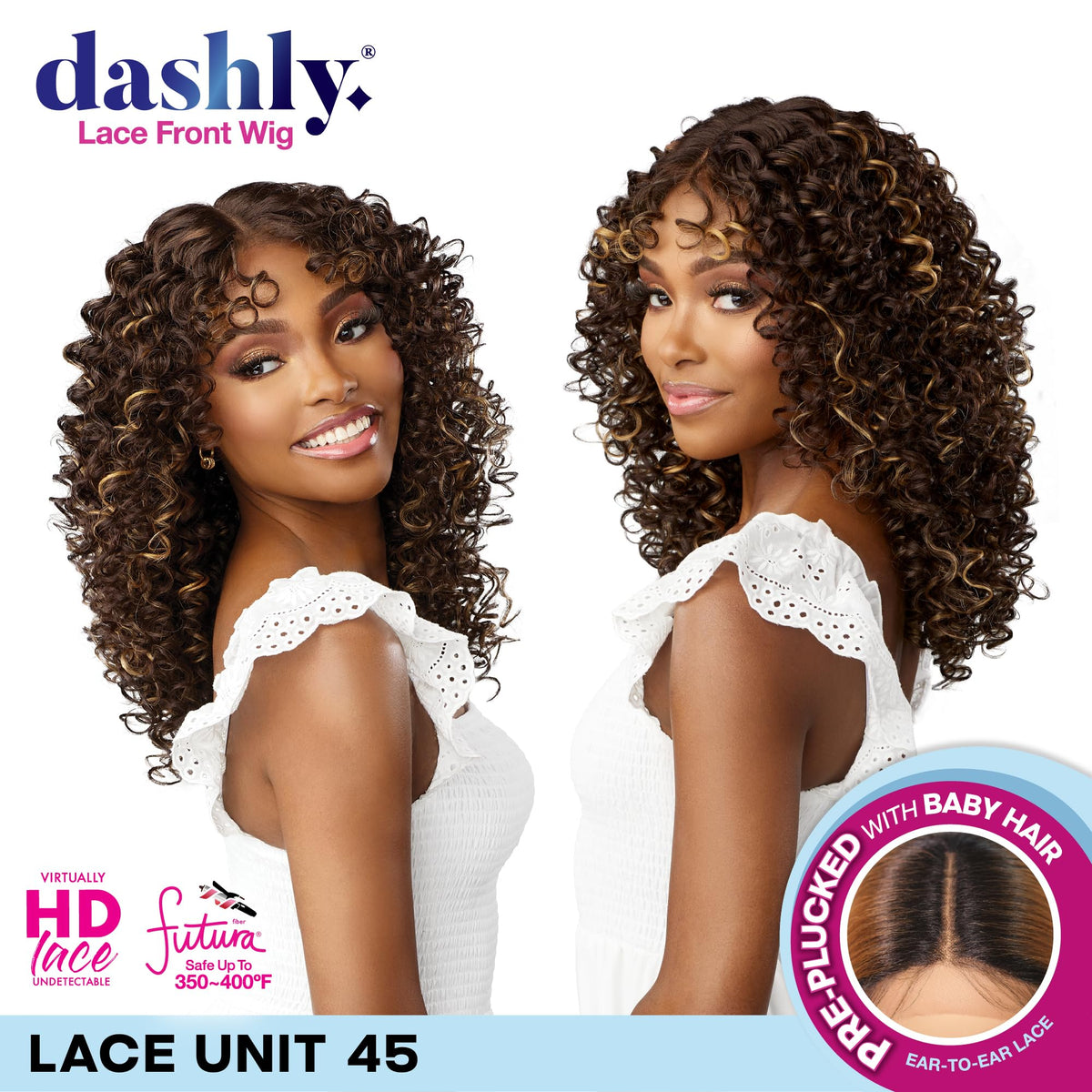 Sensationnel Dashly Lace Front Wig-Unit 45, 1 JETBLACK