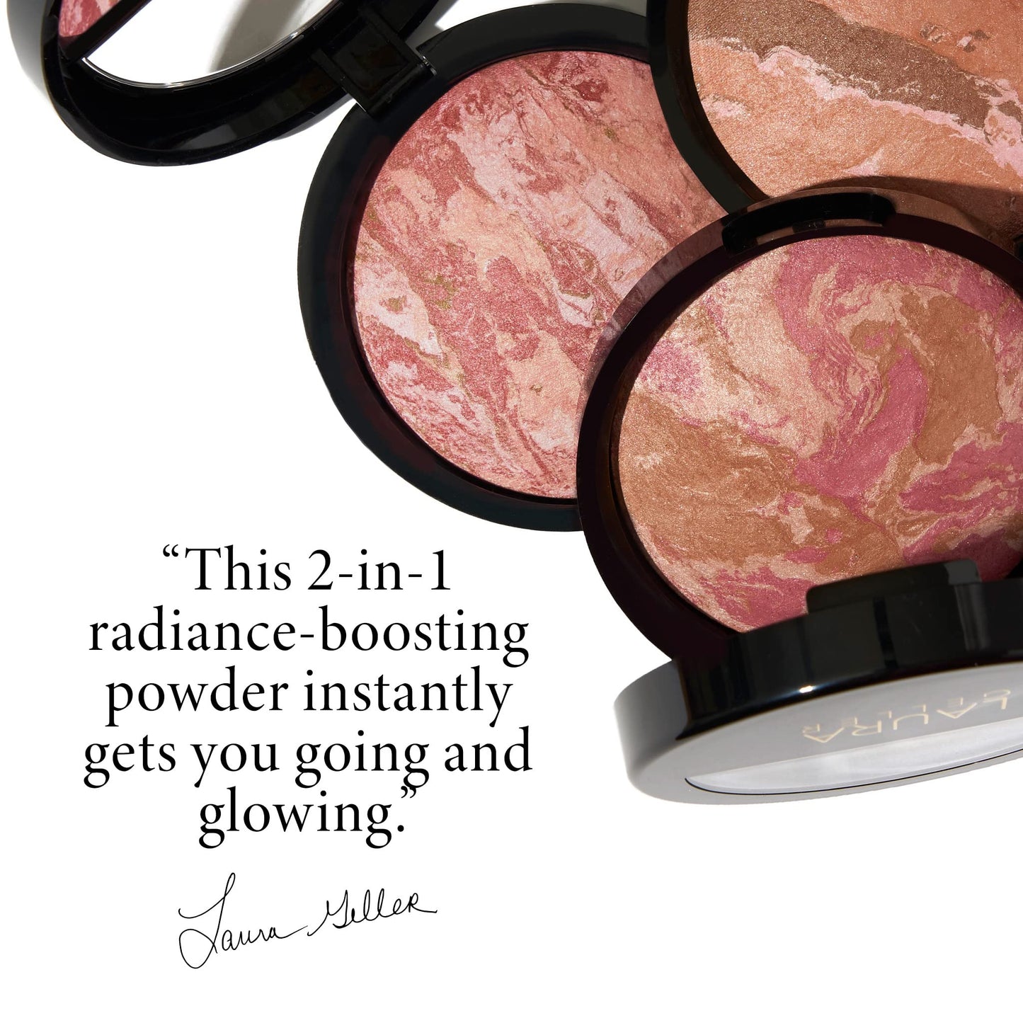 LAURA GELLER NEW YORK Baked Blush-n-Bronze Marbleized 2-in-1 Sculpting Bronzer Blush - Ginger Bronze - Contour Face with a Radiant Flush Beauty & Personal Care LAURA GELLER NEW YORK