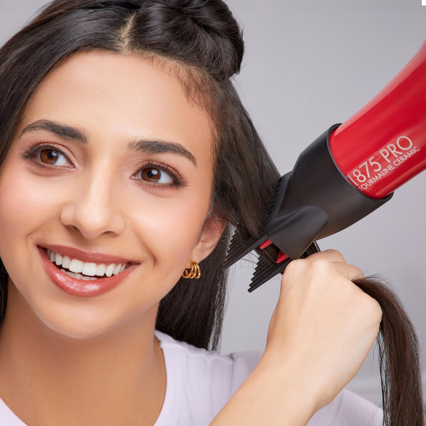 KISS 1875 Watt Pro Tourmaline Ceramic Hair Dryer, Styling Edition, 3 Heat Settings, 2 Speed Settings, Cool Shot Button, 7 Blow Dryer Accessories Beauty & Personal Care KISS
