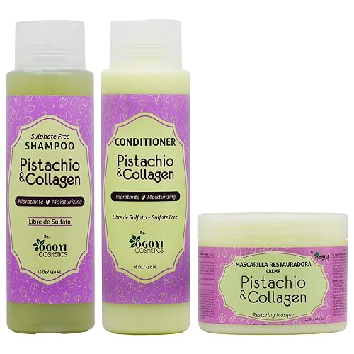 Pistachio & Collagen Shampoo + Conditioner + Masque"Set" Beauty & Personal Care Ogoyi Cosmetics