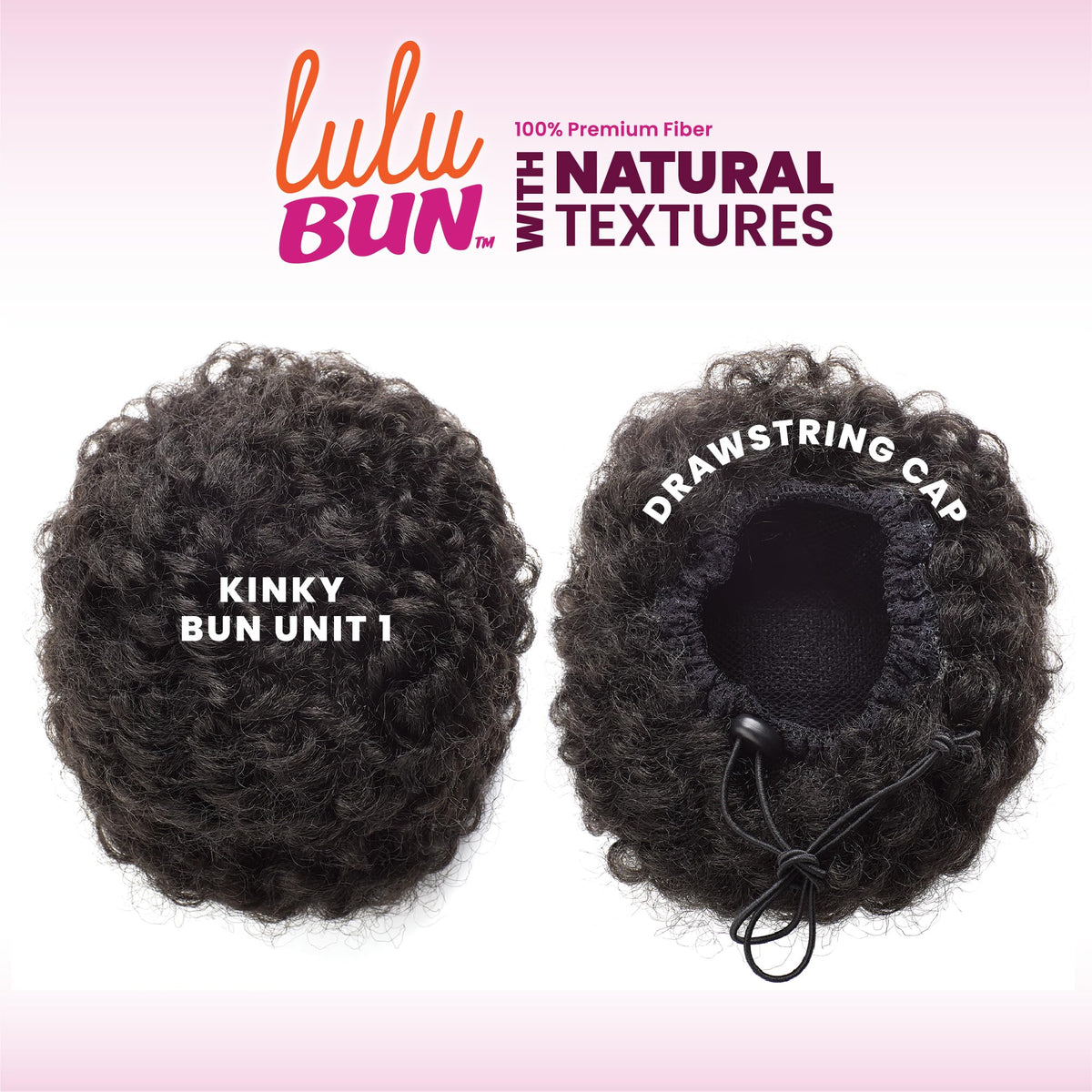 Sensationnel Lulubun Updo Hairextensions-Kinky Bun Unit 1,1B OFFBLACK