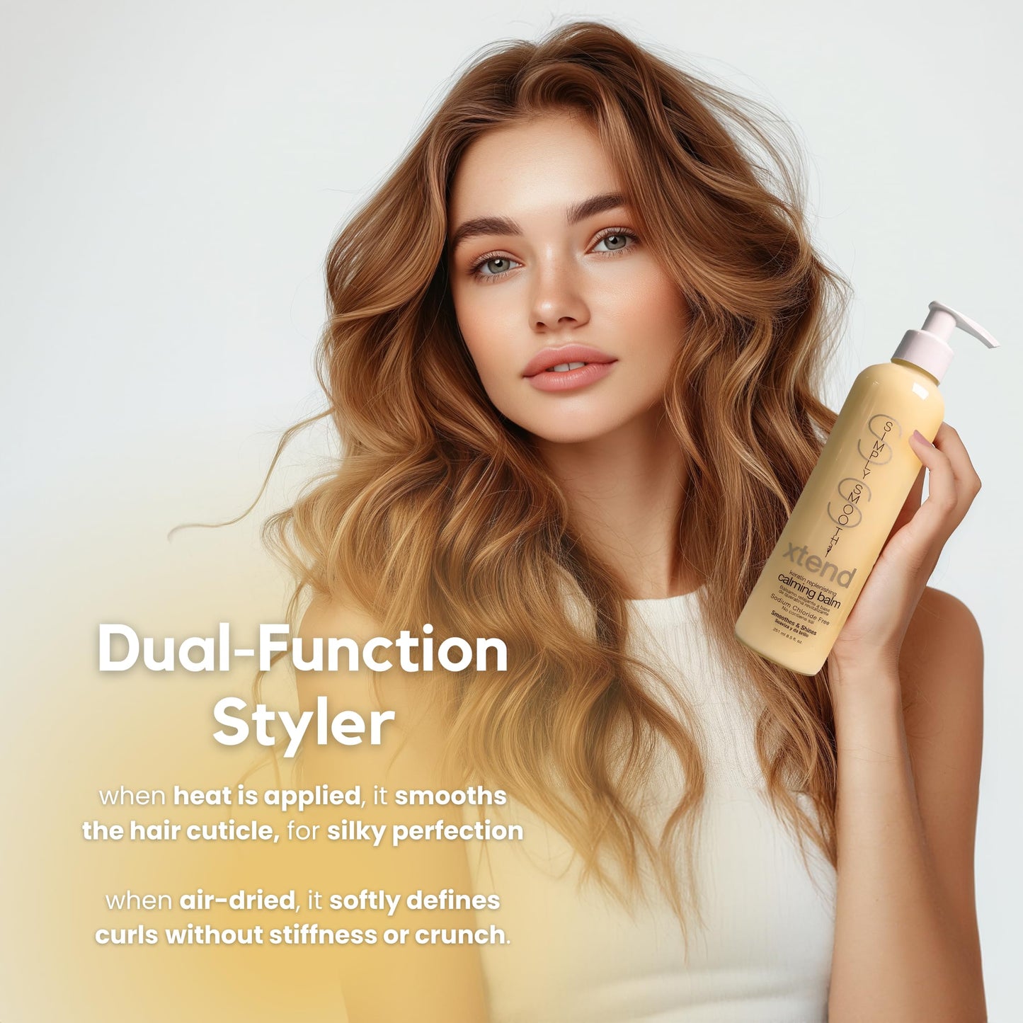 SIMPLY SMOOTH Xtend Keratin Replenishing Calming Balm Smoothing Or Curling Balm 1-Day Frizz Free Blowout Infused with Collagen To Repair Dry, Damaged Beauty & Personal Care SIMPLY SMOOTH