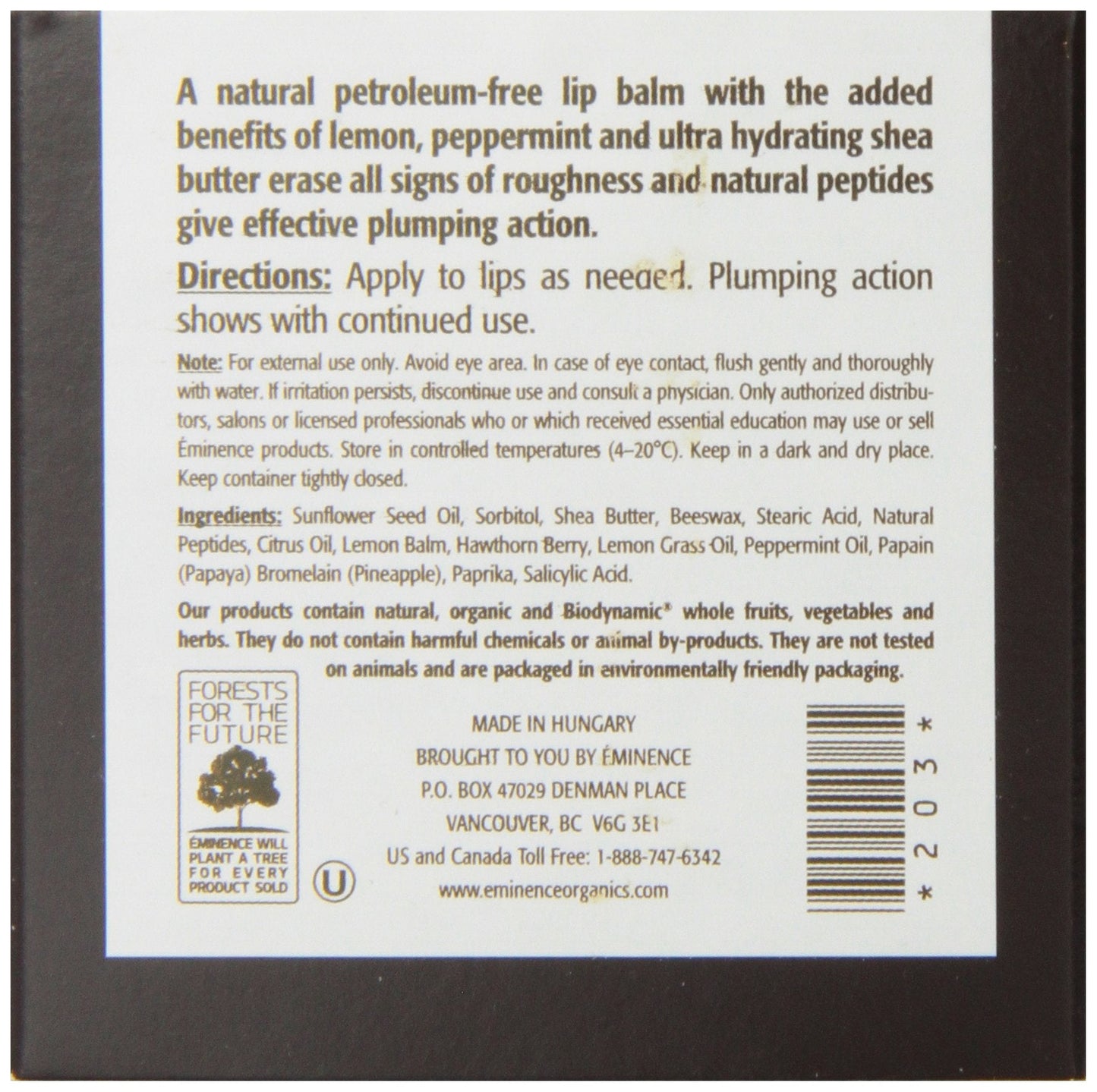 Eminence Citrus Lip Balm, 0.27 Fl Oz Beauty & Personal Care Eminence
