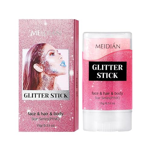 Body Glitter Stick Pink Glitter Face Paint Face Hair Body Makeup Festival Accessories Glitter Beauty & Personal Care ADMD