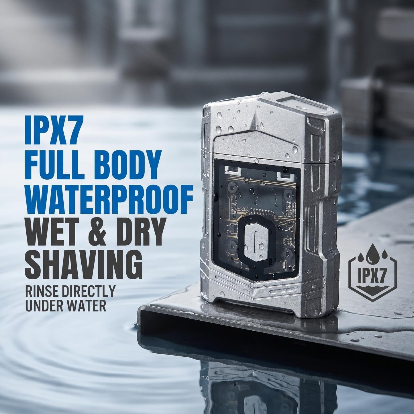 Royalstar Electric Shaver for Men, Wet and Dry Rotary Razor, IPX7 Waterproof USB-C Fast Rechargeable Shaving Razor Portable for Home Travel Beauty and Personal Care Royalstar