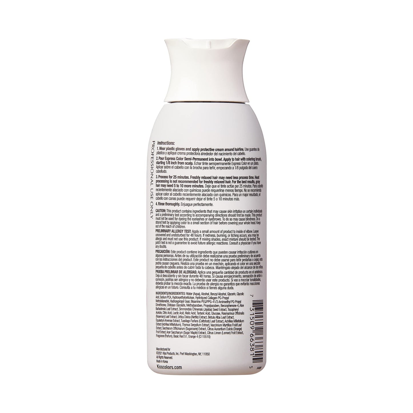 Kiss Express Semi-Permanent Hair Color - Vivid, Highly Pigmented Dye for Vibrant Hair, Gentle Formula, Gray Coverage, pH Balanced, 23 Intermixable Beauty & Personal Care KISS