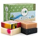 360Feel Assorted Bar Soap Set - Made in the USA - Castile Handmade All Natural Cold Processed - Gentle on Sensitive Skin - Includes 4 Assorted Scents Beauty & Personal Care 360Feel