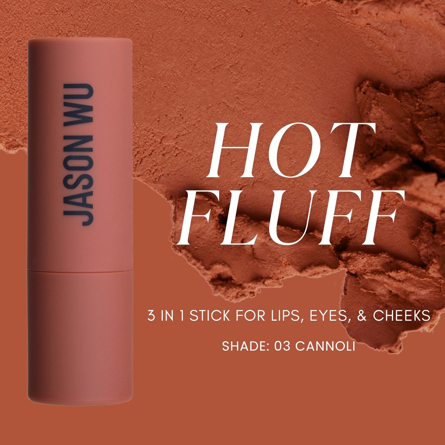 Jason Wu Beauty Hot Fluff Modern Matte Lipstick - 3-in-1 Lipstick, Blush, Shadow, 3.8g 0.134oz (Cannoli, 3.8g) Beauty & Personal Care Jason Wu