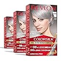 Revlon ColorSilk with Bond Repair Complex, Blonde Permanent Hair Color, 100% Gray Coverage, Ammonia Free Hair Dye, Vegan Keratin, 82B Silver Blonde Beauty & Personal Care REVLON