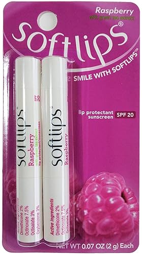 Softlips Lip Protectant sunscreen SPF 20, Raspberry with Green Tea Extract 2 ea Beauty & Personal Care SoftLips