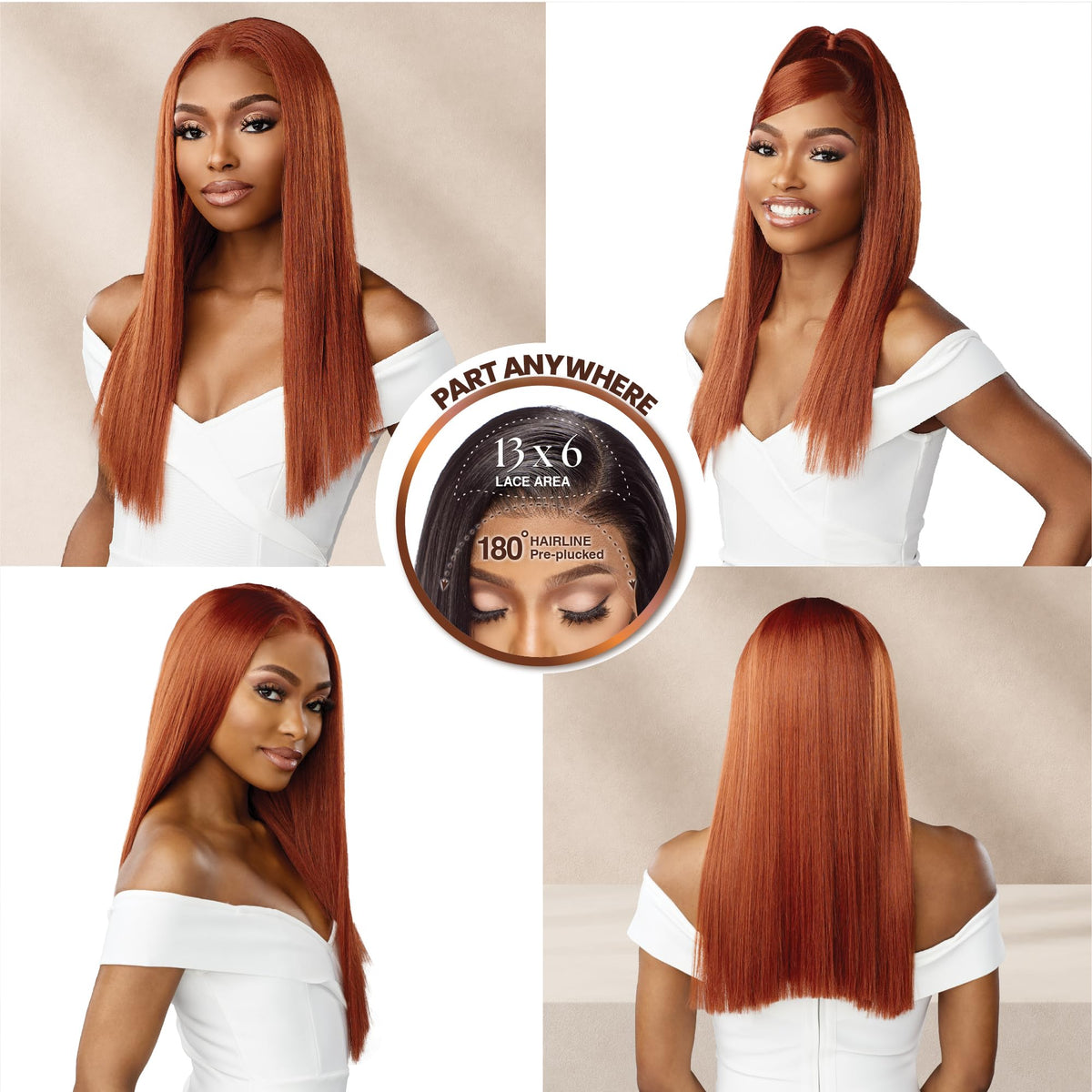 Sensationnel Bare Lace 13x6 Wig-Unit 9, REDCOPPER