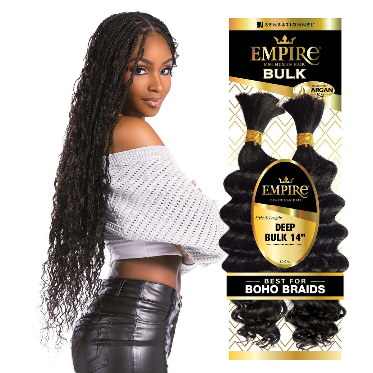 Sensationnel Empire Bulk Braiding-Deep,1 pack 14 inch, 613 BLONDE