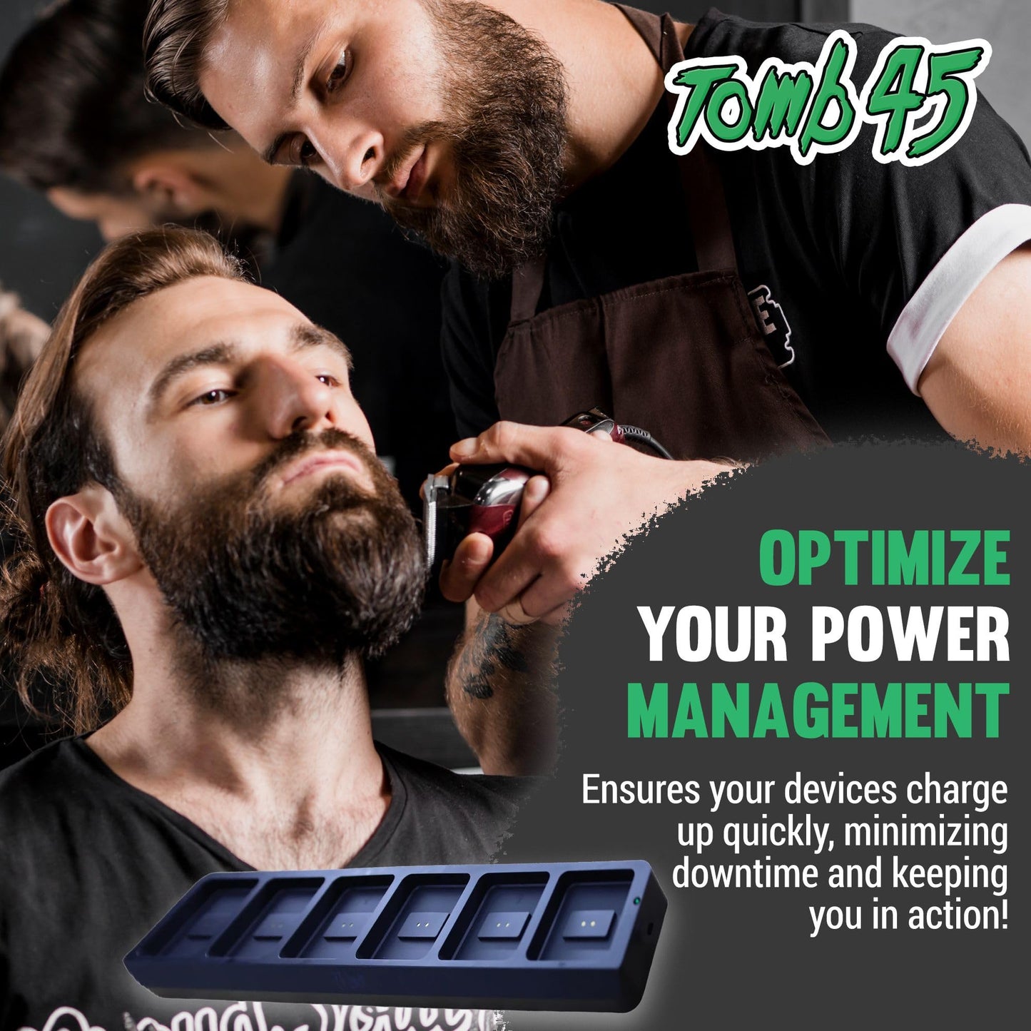 Tomb 45 Power Pods Base - Charging Base for Barber Accessories - Wireless Charging Station for Hair Clippers Beauty and Personal Care Tomb 45