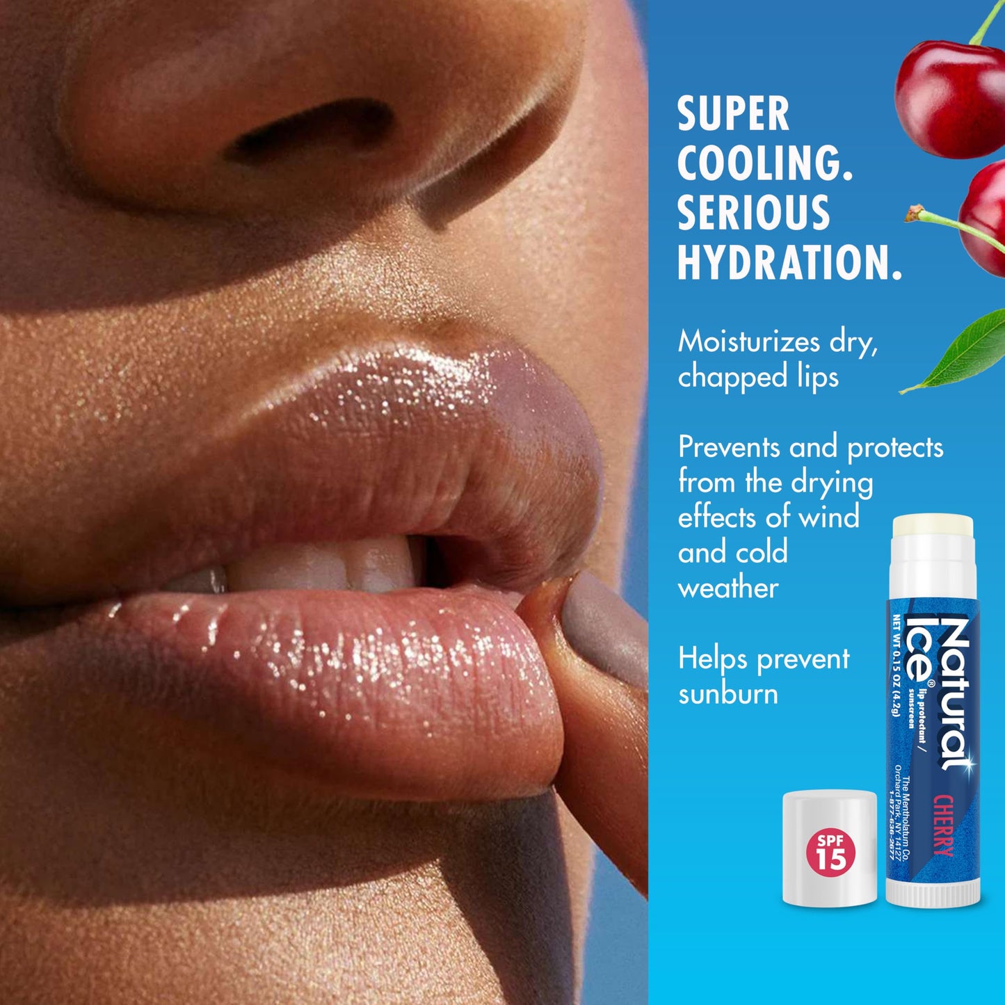 Natural Ice Cherry - SPF 15 lip balm, Cherry Flavor, 0.15 Ounce (Pack of 12) Beauty and Personal Care Natural Ice